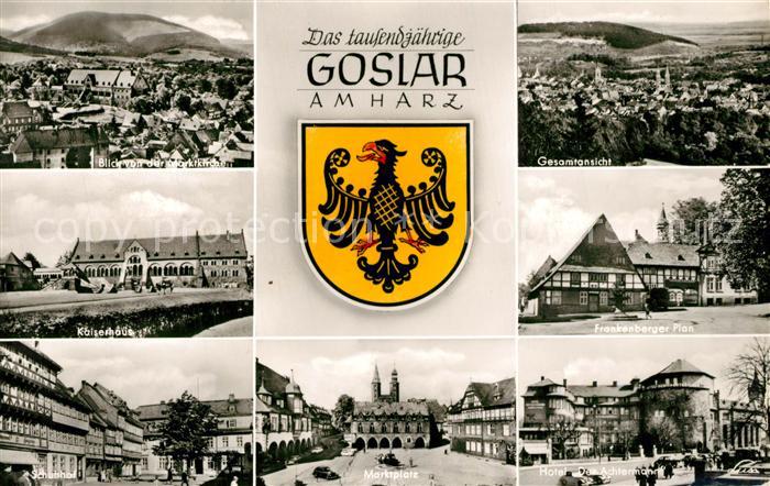 GOSLAR Harz Niedersachsen Marktplatz Kaiserhaus Panorama