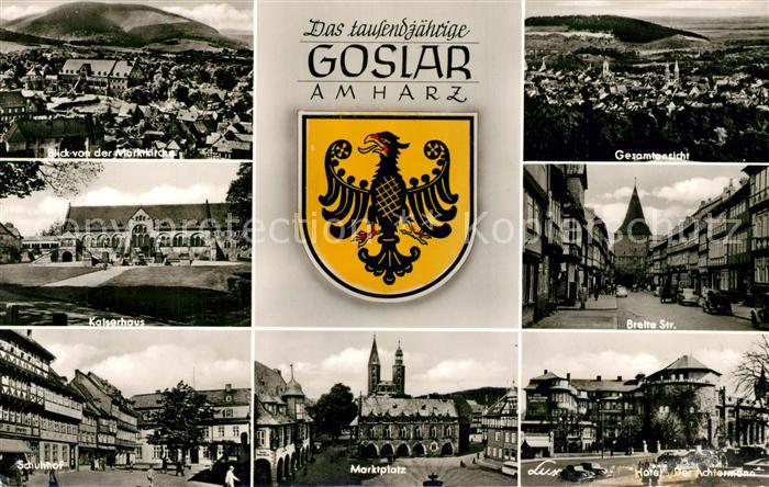 GOSLAR Harz Niedersachsen Marktplatz Breite Strasse Hotel Achtermann Kaiserhaus