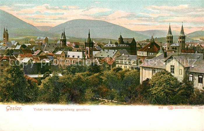 GOSLAR Harz Niedersachsen Panorama vom Georgenberg Kirchen