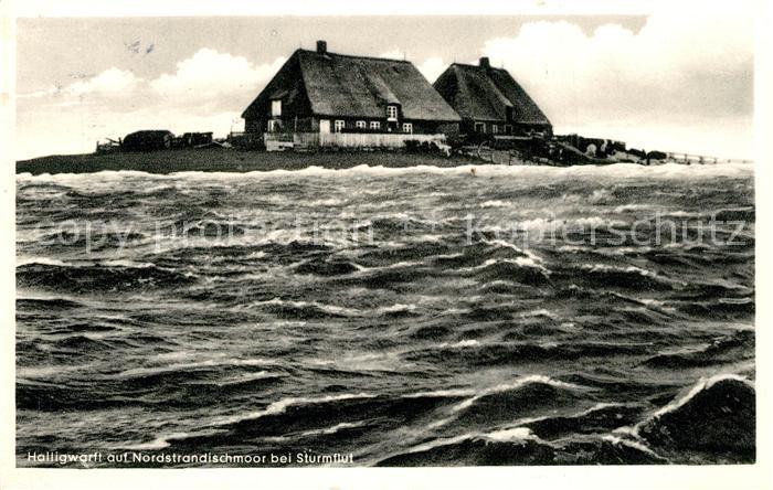 Hallig Nordstrandischmoor Sturmflut
