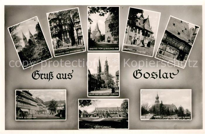 GOSLAR Harz Niedersachsen Rathaustreppe Breites Tor Kaiserhaus Polizeiwache