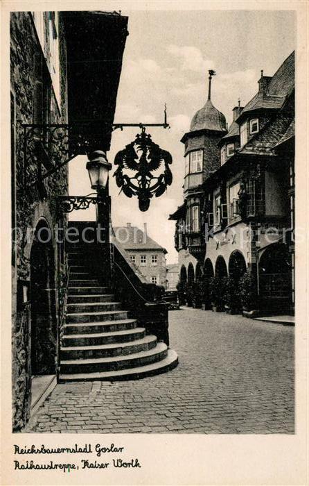 GOSLAR Harz Niedersachsen Reichsbauerstadl Rathaustreppe Kaiser Worth