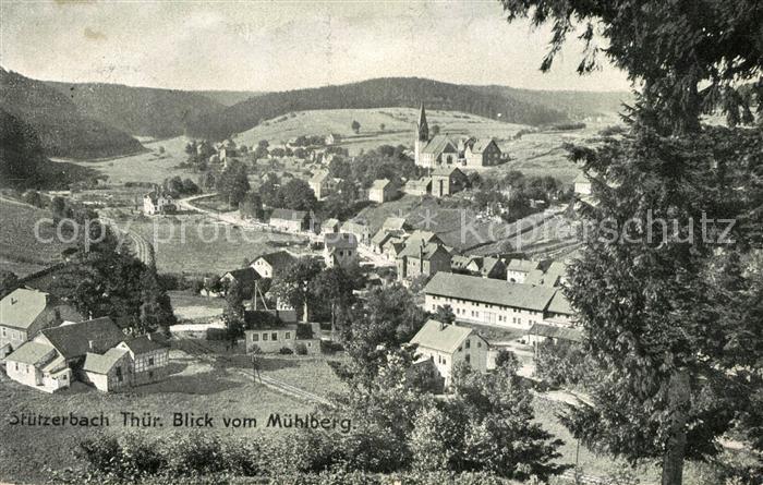 Stuetzerbach Panorama vom Muehlberg Kirche