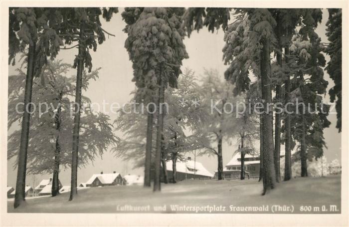Frauenwald Thueringen Winterpanorama