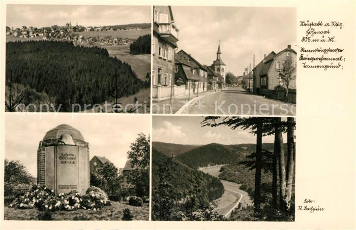 Neustadt Rennsteig Mahnmal Panorama Kirche