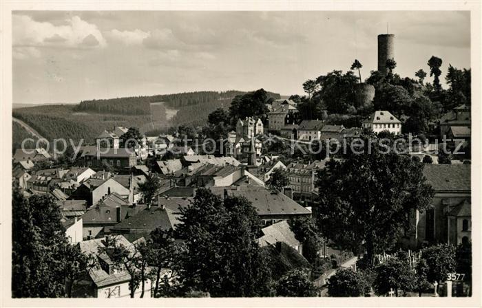 Lobenstein Bad Panorama von der Franz Heynisch Hoehe Turm