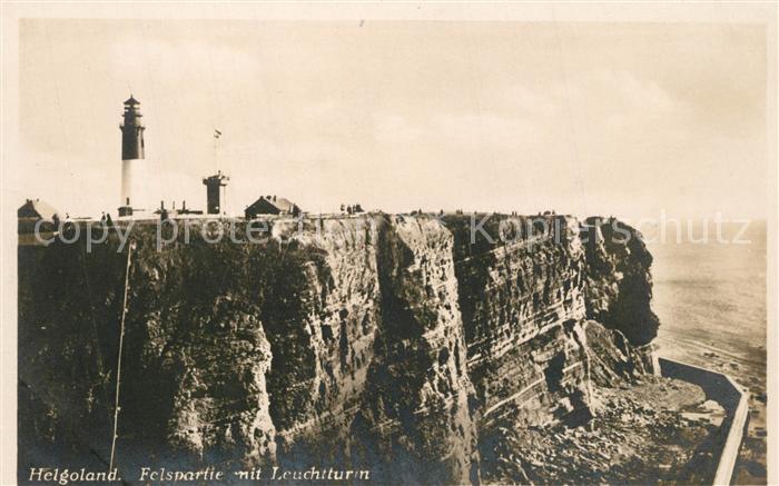 HELGOLAND Insel Schleswig-Holstein Felspartie Leuchtturm