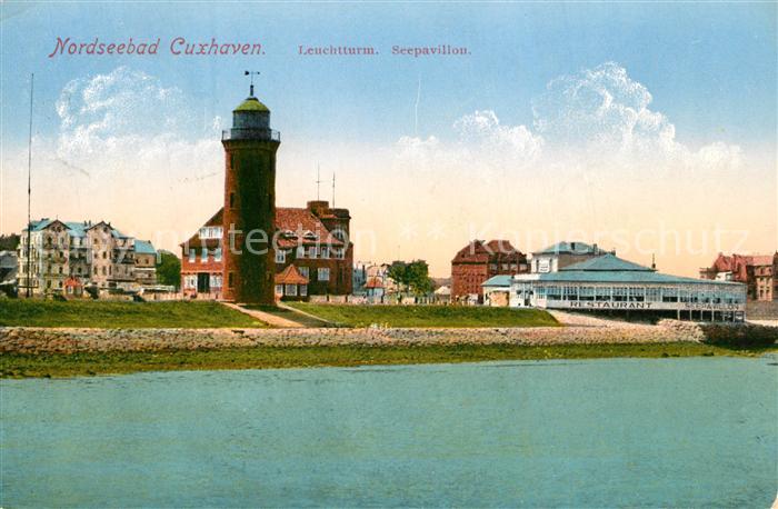 Cuxhaven Nordseebad Leuchtturm Seepavillon