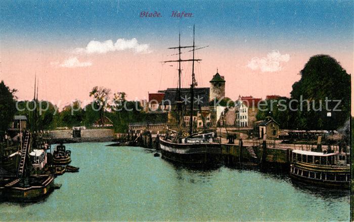 Stade Niederelbe Hafen Segelboot