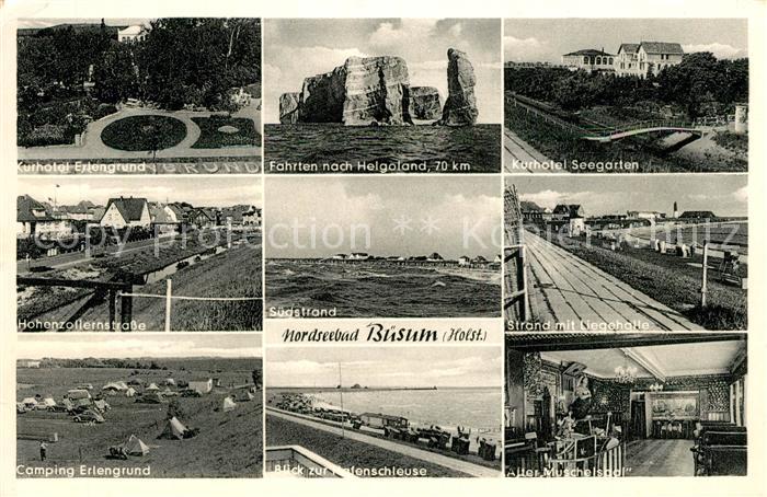 Buesum Nordseebad Hafenschleuse Liegehalle Strand Camping Erlengrund Kurhotel Se