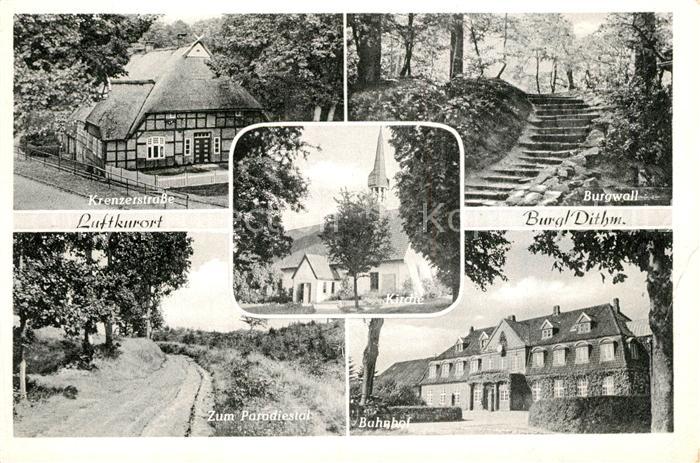 Burg Dithmarschen Krenzerstrasse Burgwall Paradiestal Bahnhof Kirche