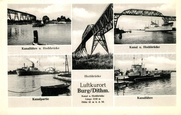 Burg Dithmarschen Kanalfaehre Hochbruecke
