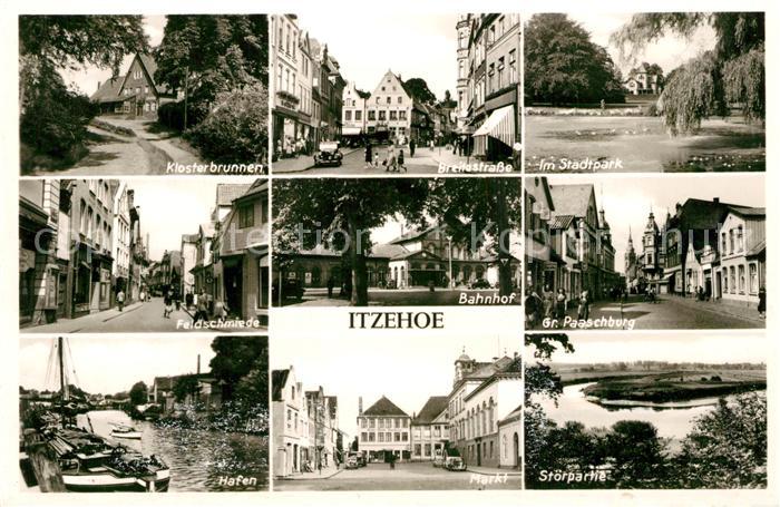 Itzehoe Klosterbrunnen Stadtpark Hafen Markt Stoerparie Bahnhof