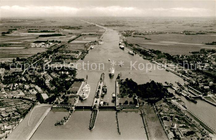 Brunsbuettelkoog Fliegeraufnahme Schleuse