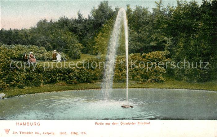 HAMBURG CITY Ohlsdorfer Friedhof Brunnen