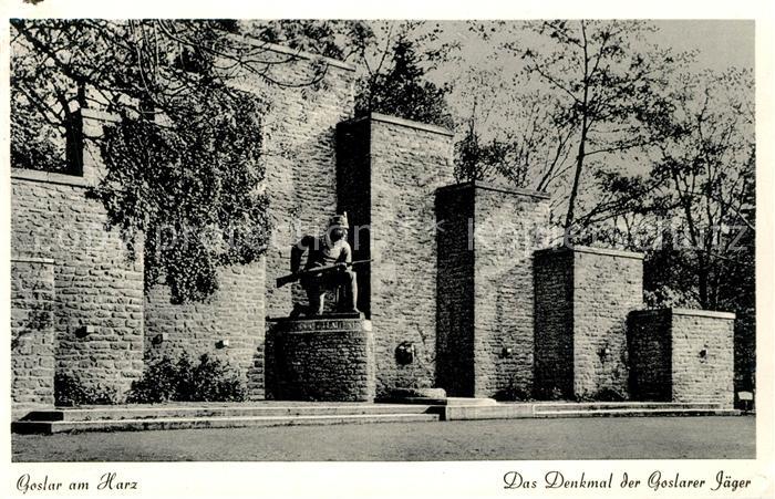 GOSLAR Harz Niedersachsen Denkmal Goslarer Jaeger