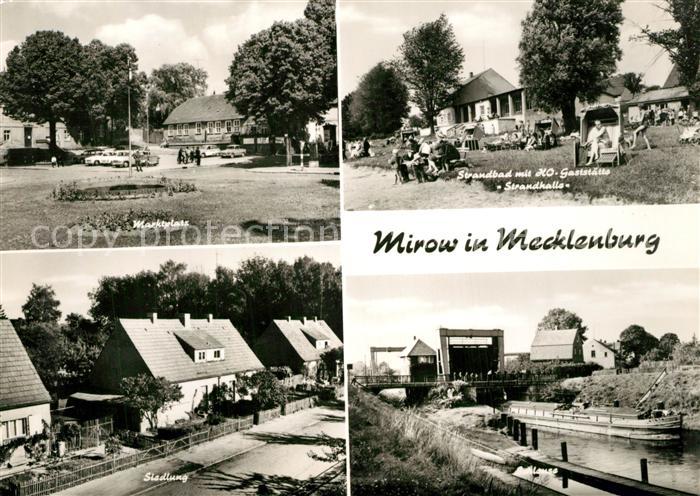 Mirow Marktplatz Siedlung Strandbad HO Gaststaette Strandhalle Schleuse