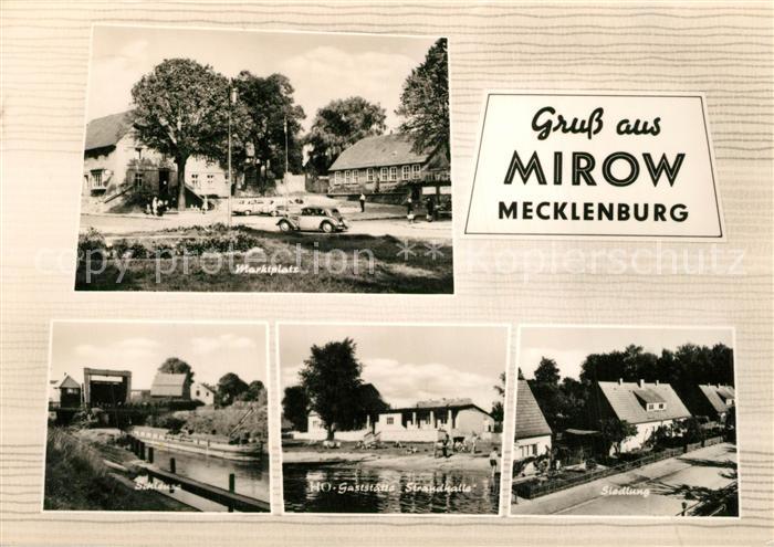 Mirow Marktplatz Schleuse HO Gaststaette Strandhalle Siedlung