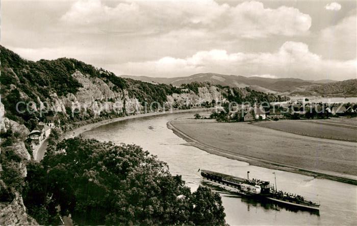 Hann. Muenden Landschaftspanorama Oberweser Personenschiffahrt