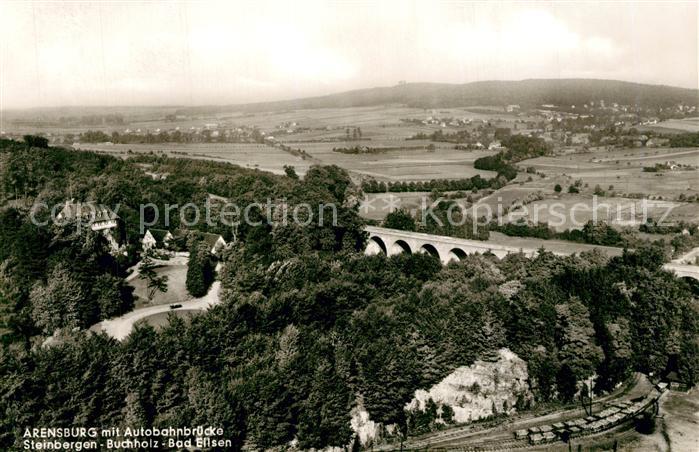 Steinbergen Schloss Arensburg Autobahnbrueck Landschaftspanorama