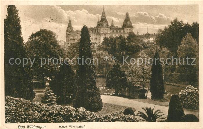Bad Wildungen Hotel Fuerstenhof Park Teich