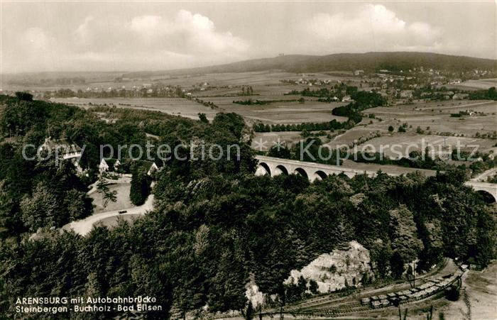 Steinbergen Schloss Arensburg Autobahnbruecke Landschaftspanorama