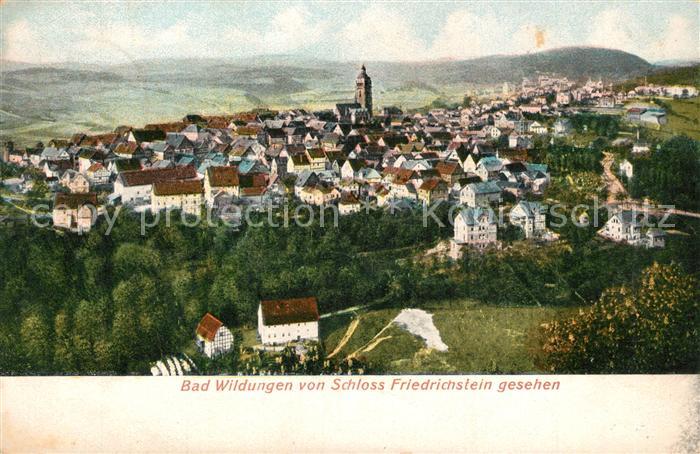 Bad Wildungen Panorama von Schloss Friedrichstein gesehen
