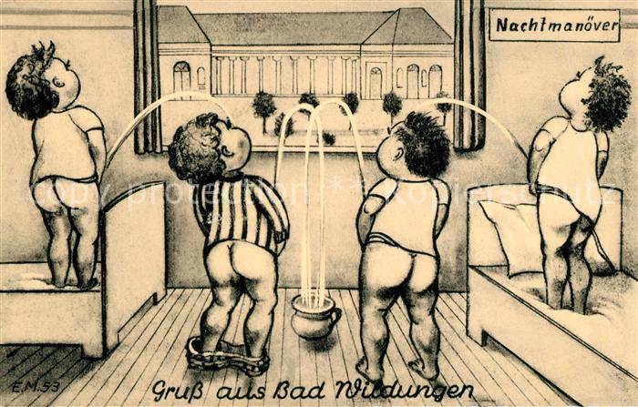 Bad Wildungen Nachtmanoever Karikaturen Kuenstlerkarte