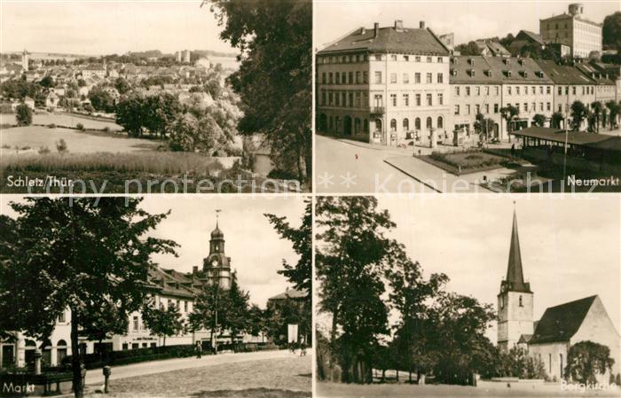 Schleiz Stadtpanorama Neumarkt Bergkirche Markt