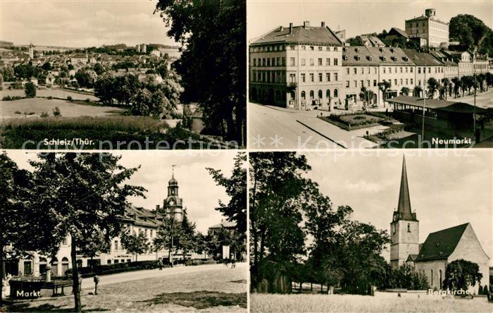 Schleiz Stadtpanorama Neumarkt Bergkirche Markt