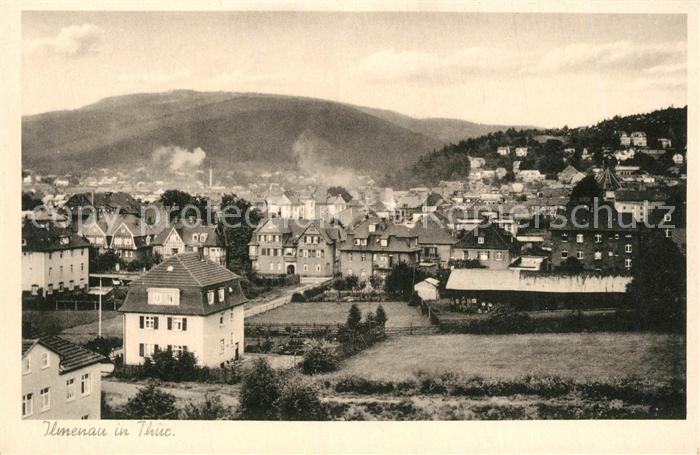 Ilmenau Thueringen Panorama Bergstadt Wintersportplatz