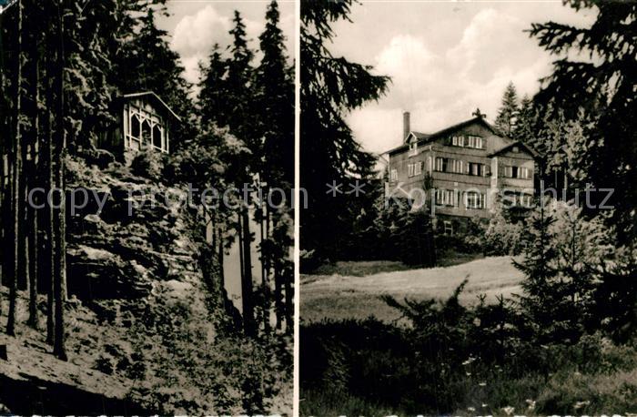 Ilmenau Thueringen Schoeffenhaus neben dem Schwalbenstein