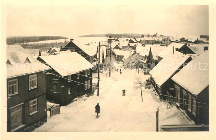 Frauenwald Thueringen Ortsansicht im Winter