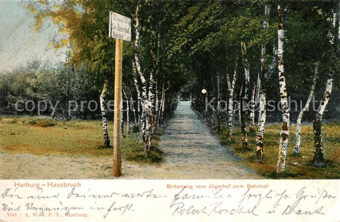 Hausbruch Birkenweg vom Jaegerhof zum Bahnhof