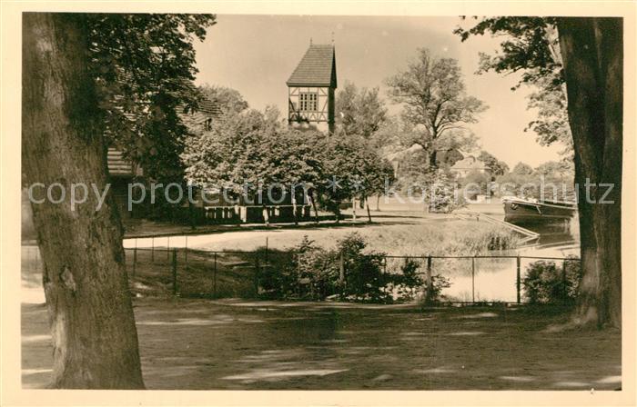 Mirow Partie am Wallgraben Handabzug