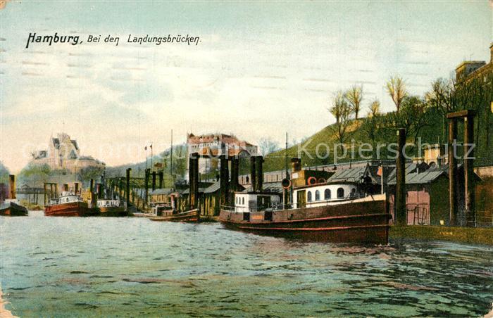HAMBURG CITY Landungsbruecken Dampfer