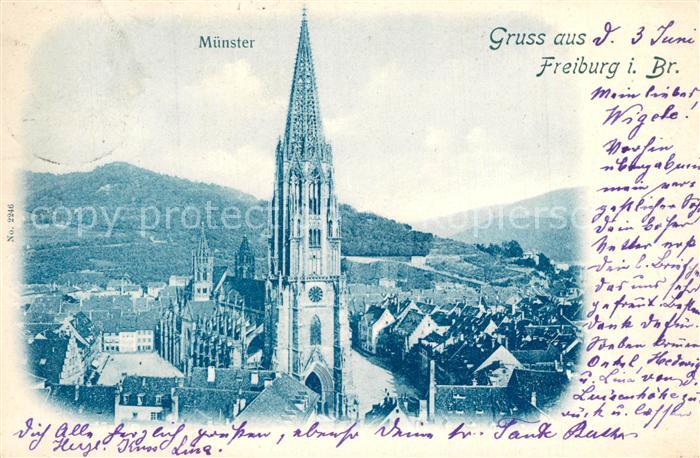 Freiburg Breisgau Stadtbild mit Muenster