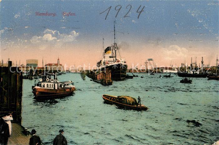 HAMBURG  CITY Hafen Hochseedampfer