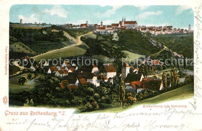 Rothenburg Tauber Panorama mit Blick nach Dettwang