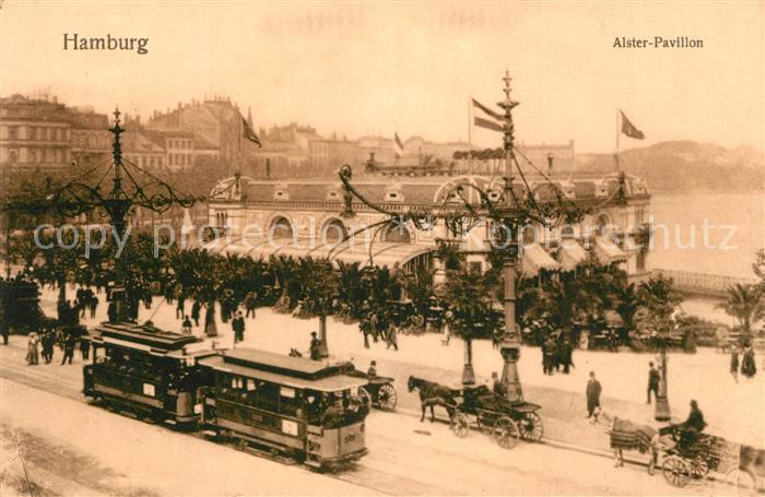 HAMBURG  CITY Alsterpavillon Strassenbahn