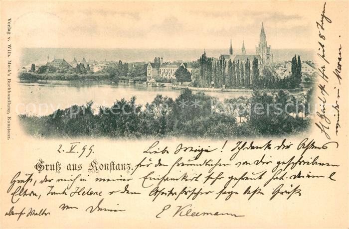 Konstanz Bodensee Panorama Blick auf Altstadt mit Muenster