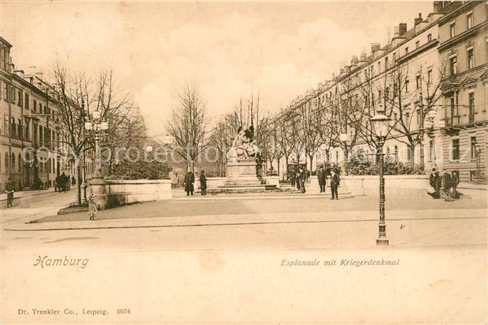 HAMBURG CITY Esplanade mit Kriegerdenkmal