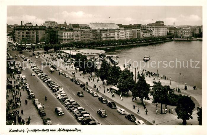 HAMBURG  CITY Jungfernstieg mit Alsterpavillon