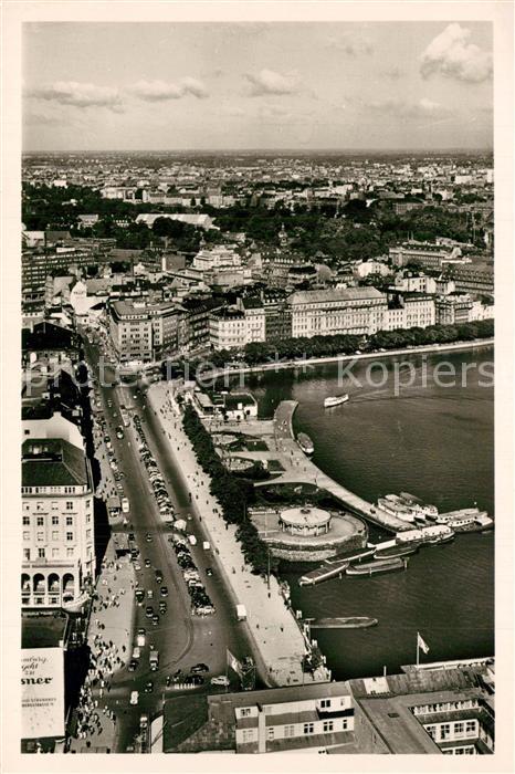 HAMBURG  CITY Jungferntieg Alsterpavillon Fliegeraufnahme