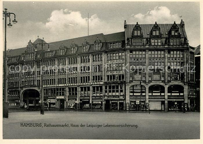 HAMBURG  CITY Rathausmarkt Haus der Leipziger Lebensversicherung