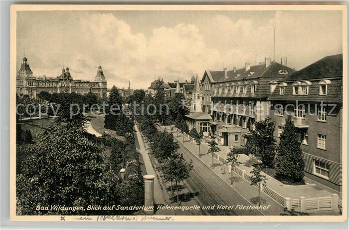 Bad Wildungen Sanatorium Helenenquelle Hotel Fuerstenhof