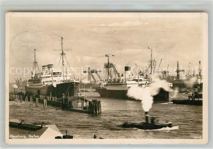 HAMBURG  CITY Hafen Hochseedampfer Schlepper