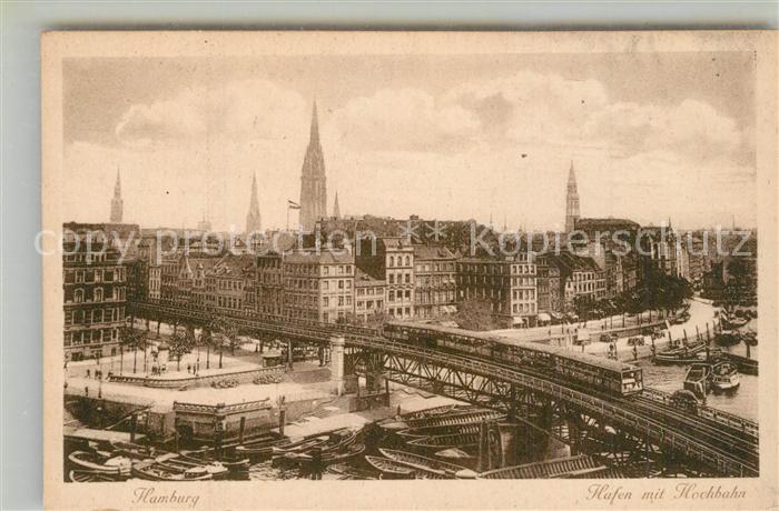 HAMBURG  CITY Hafen mit Hochbahn