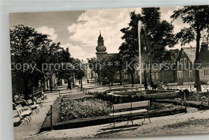 Frauenwald Thueringen Platz des Friedens Brunnen