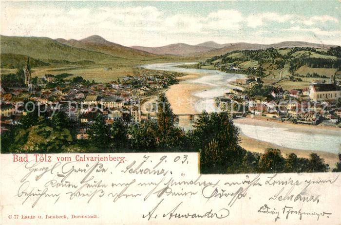 Bad Toelz Blick vom Calvarienberg